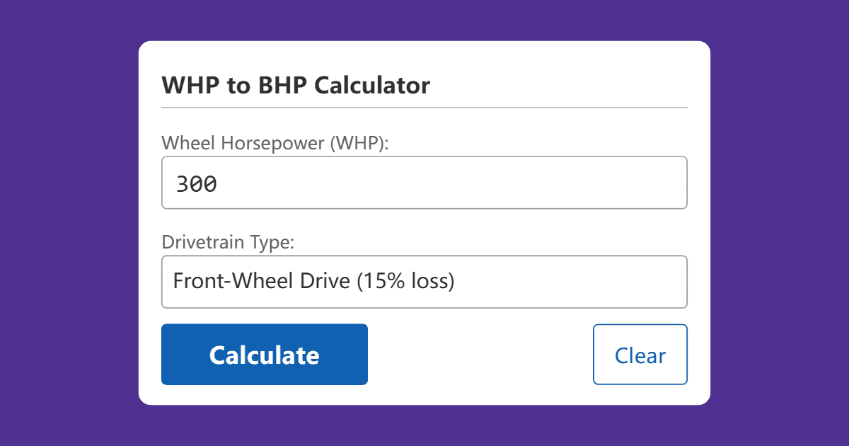 whp-to-bhp-calculator